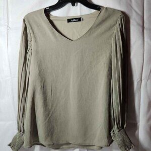 Aifer Womens Tops, Size Small V Neck Chiffon Blouses Long, With Undershirt